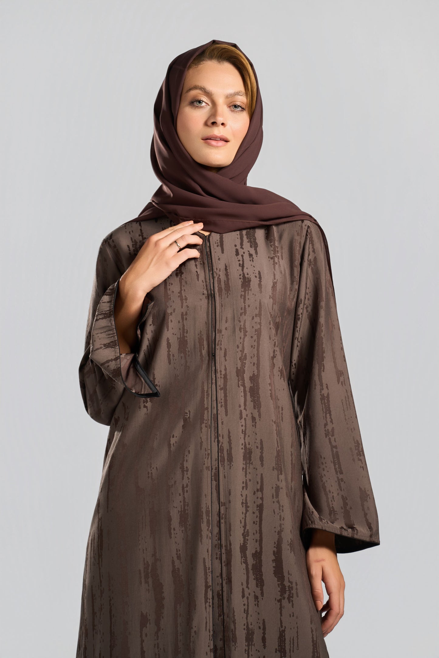عباية جاكارد قِطان - H0322