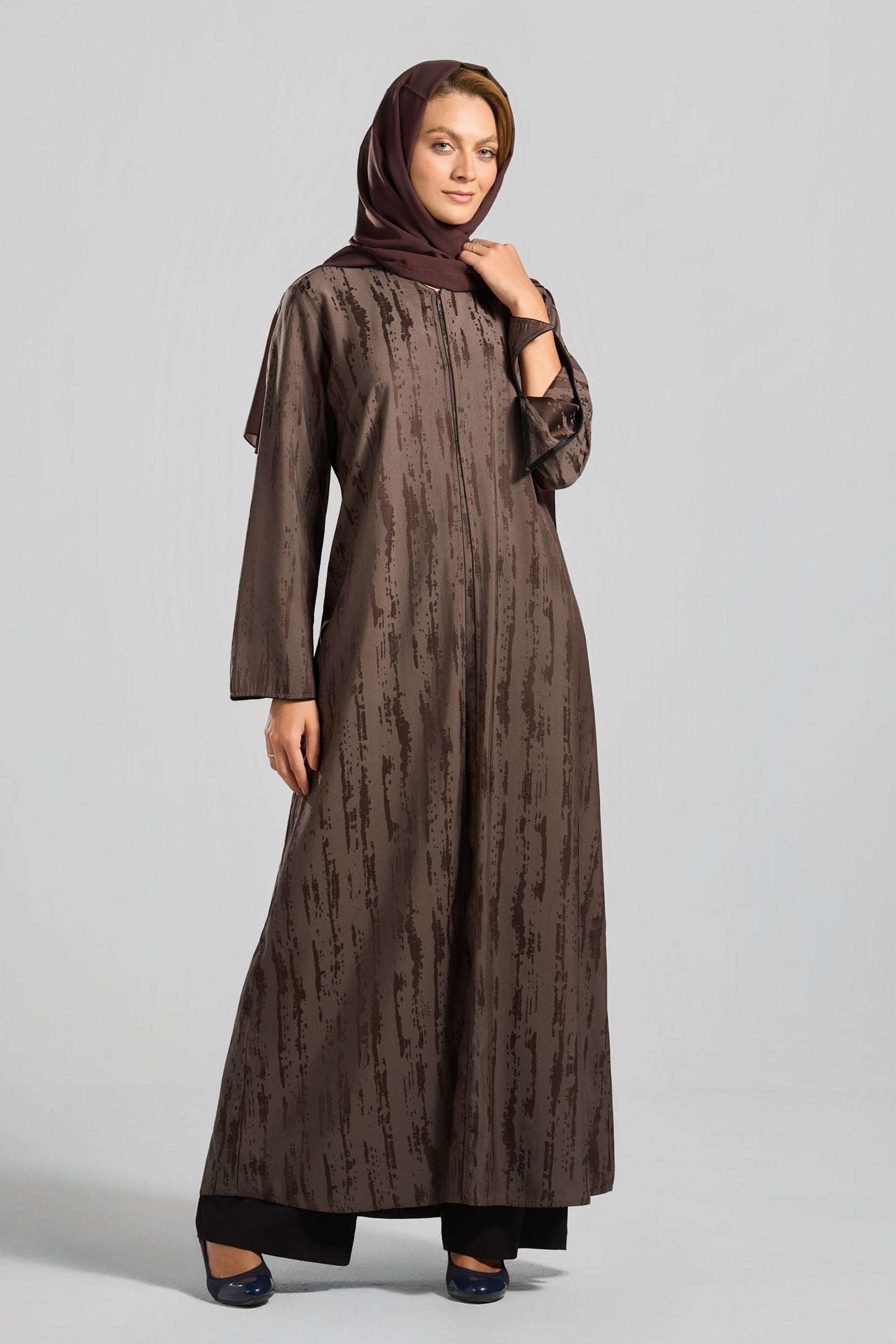 عباية جاكارد قِطان - H0322