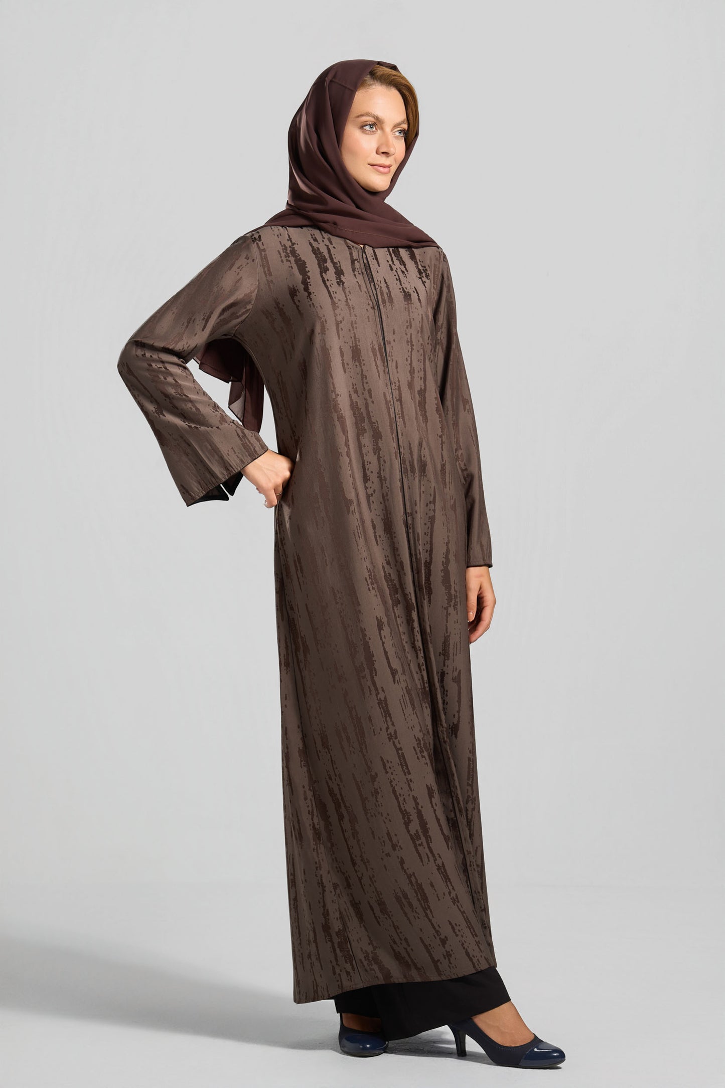 عباية جاكارد قِطان - H0322