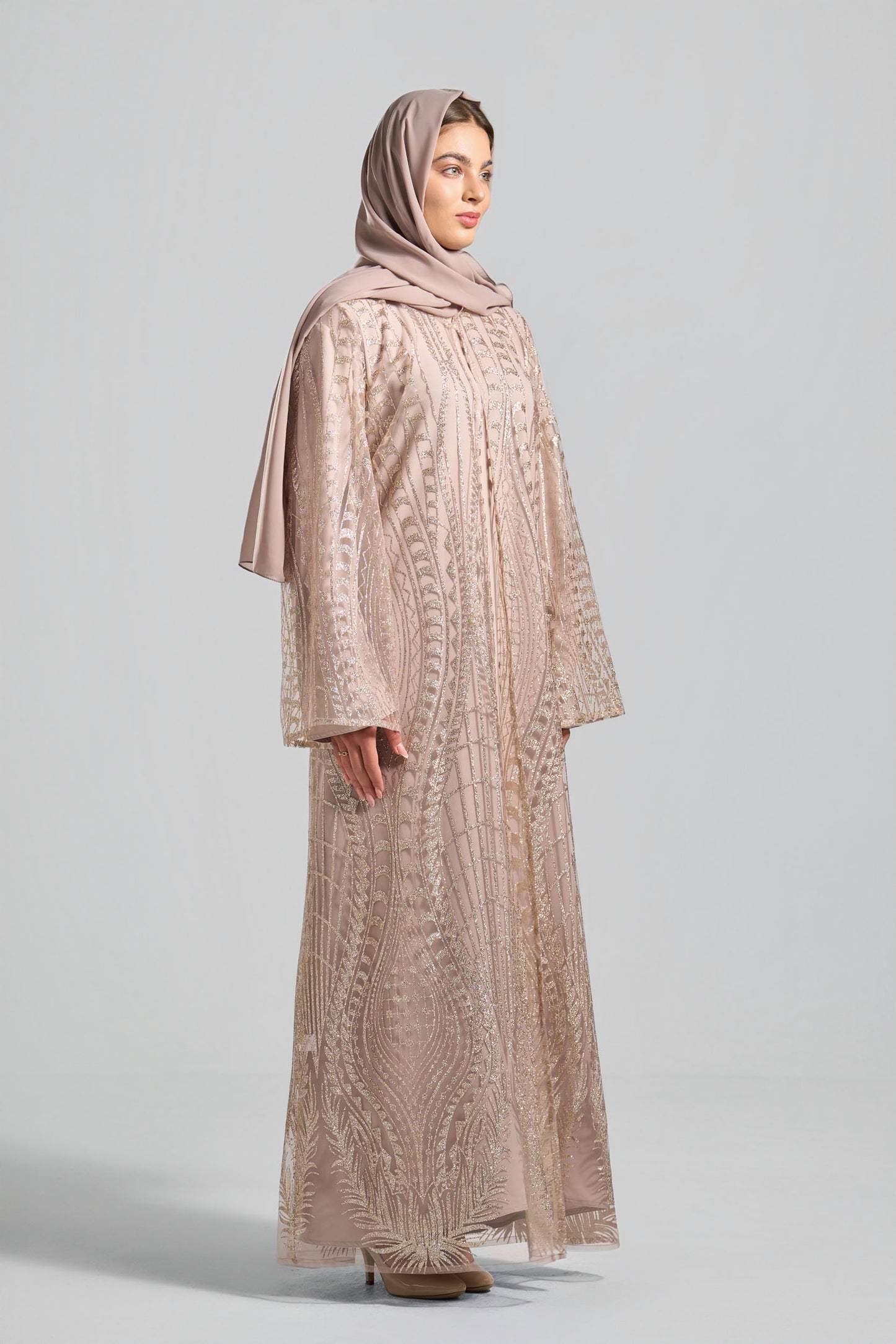 Signature Soirée Abaya Set - J0036